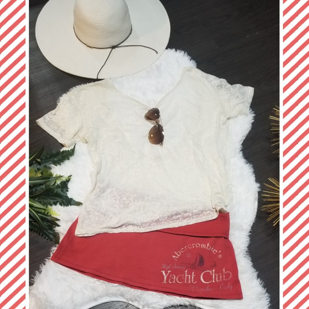 Abercrombie Authentic Vintage Red Skirt